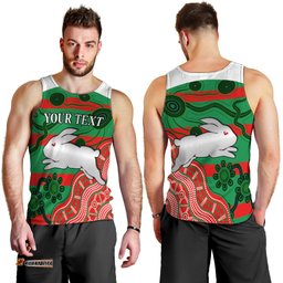 (Custom Personalised) Rabbitohs Nippy Men Tank Top Indigenous