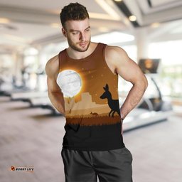 Men Tank Top - Kangaroo Mens Tank Full Moon