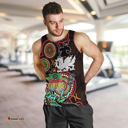 Custom Dragons Rugby Aboriginal Art Men Tank Top NAIDOC Indigenous Tribal