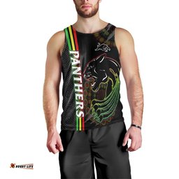 Penrith Panthers Rugby Men Tank Top The Mountain Men Aboriginal Art Dynamic
