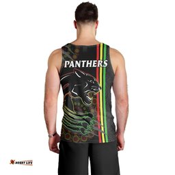 Penrith Panthers Rugby Men Tank Top The Mountain Men Aboriginal Art Dynamic