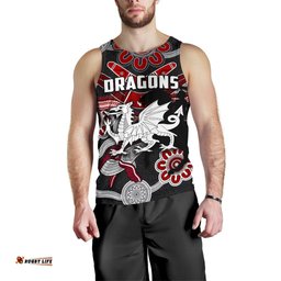 Dragons Men Tank Top St. George Indigenous Black