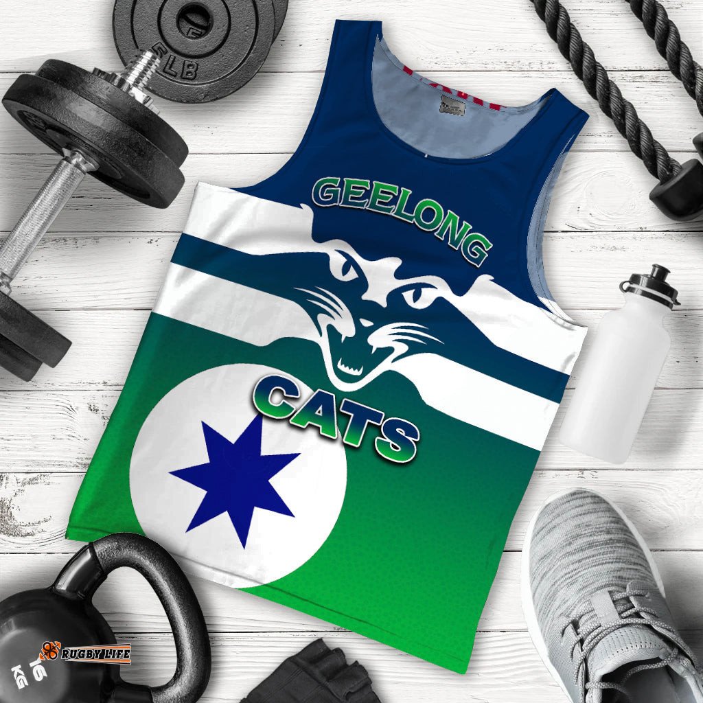 Cats Men's Tank Top Mix Geelong Flag