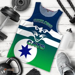 Cats Men's Tank Top Mix Geelong Flag