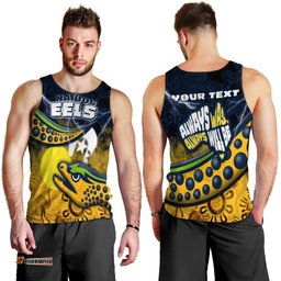 (Custom Personalised) Eels Rugby NAIDOC Week Men's Tank Top Aboriginal Power Style