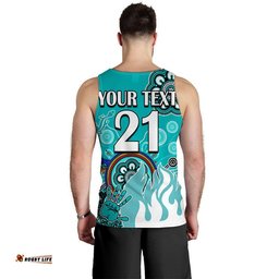 (Custom Personalised) Brisbane Heat Men Tank Top Cricket Indigenous Aboriginal Lizard Version