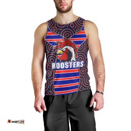 NRL - Rooster Men Tank Top Mix Dot Aboriginal