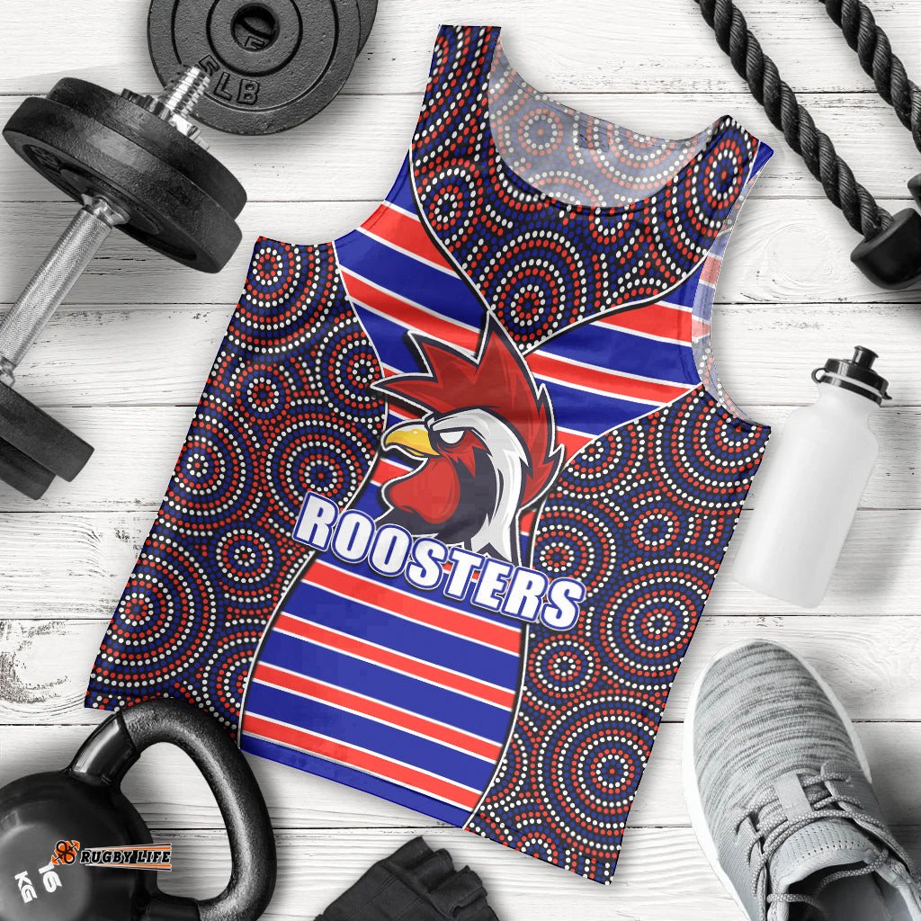 NRL - Rooster Men Tank Top Mix Dot Aboriginal