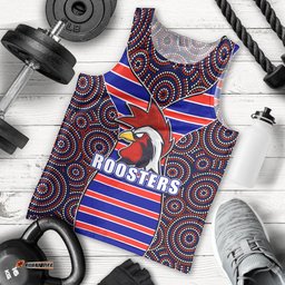 NRL - Rooster Men Tank Top Mix Dot Aboriginal
