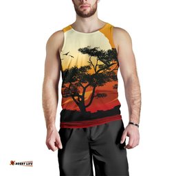 Men's Tank Top - Sunset And Tree In Australia