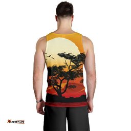 Men's Tank Top - Sunset And Tree In Australia