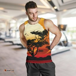 Men's Tank Top - Sunset And Tree In Australia