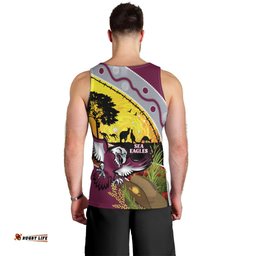 Eagles Rugby ANZAC Day Men Tank Top Silvertails Rosemary Starry Night