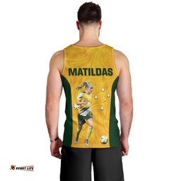 Australia Soccer Men Tank Top Ellie Carpenter Matildas Gold Version