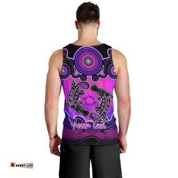 Personalised Australia Pisces  Platypus Zodiac Men Tank Top Auz Astrology Aboriginal - Magenta