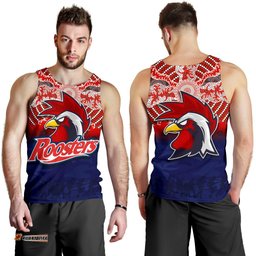 Roosters Men's Tank Top Anzac Day Aboriginal