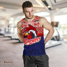 Roosters Men's Tank Top Anzac Day Aboriginal