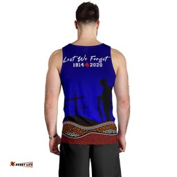Men's Tank Top Anzac Day Our Heroes - Nhi Style - Blue-
