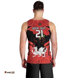 Custom Dragons Rugby ANZAC Men Tank Top Gallipoli Soldier With Aboriginal Art