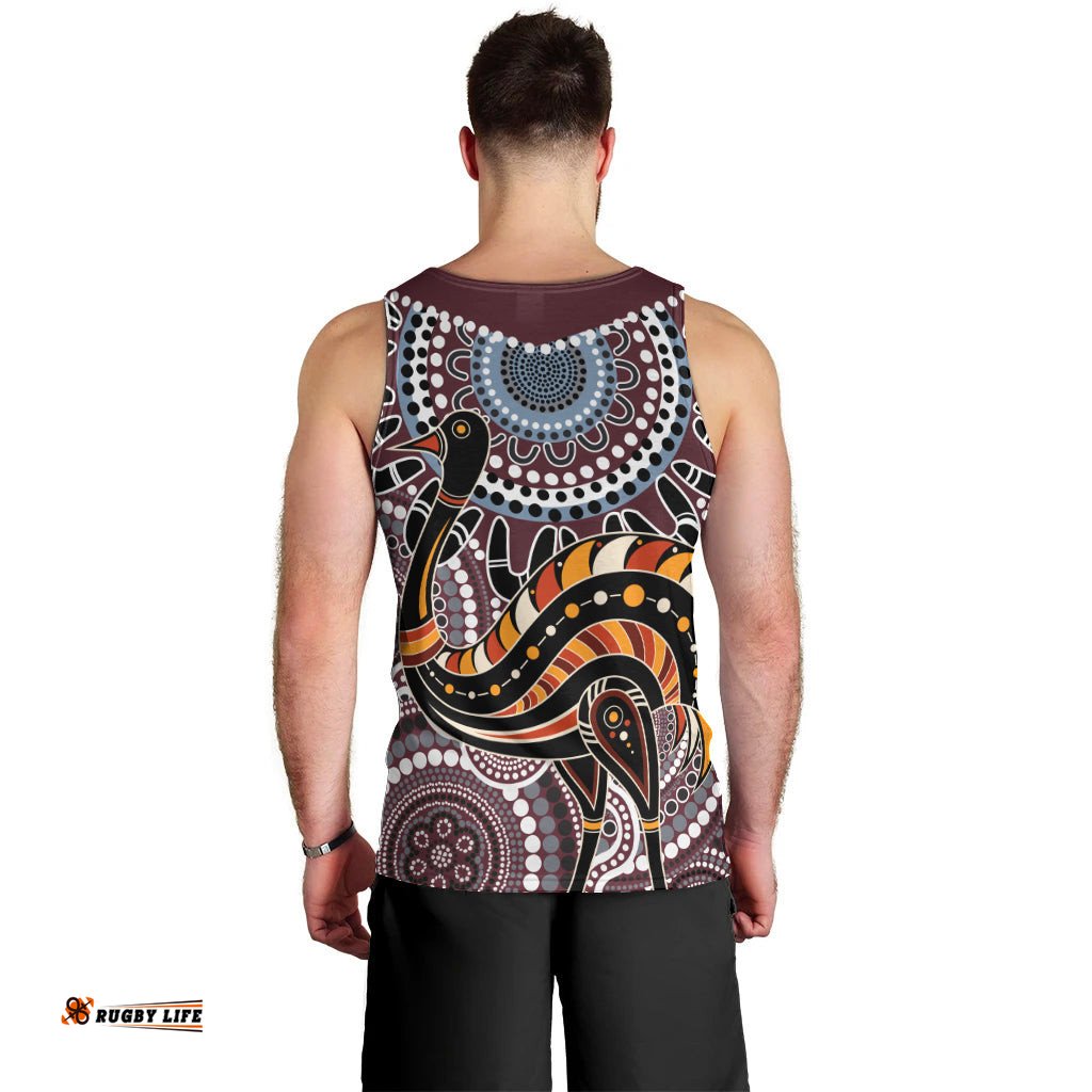 Aboriginal Pattern Bird Men Tank Top TS04