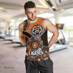 NRL Wests Tigers Combine Dolphins Rugby Men Tank Top Aboriginal Vibe