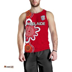 (Custom Personalised) Adelaide United Soccer Men Tank Top The Reds Simple Aboriginal