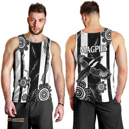 Collingwood Football Men Tank Top Proud To Be Magpies Aboriginal Version