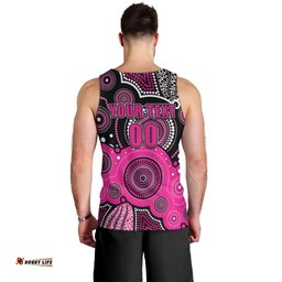 (Custom Text And Number) Sixers BBL Men Tank Top Aboriginal Patterns Black Version