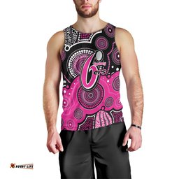 (Custom Text And Number) Sixers BBL Men Tank Top Aboriginal Patterns Black Version