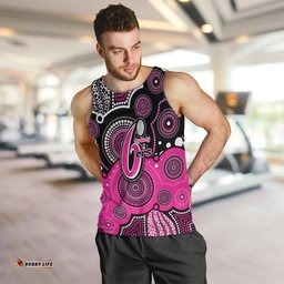 (Custom Text And Number) Sixers BBL Men Tank Top Aboriginal Patterns Black Version