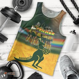 Custom Matildas Pride Men Tank Top LGBT Kangaroo Australian Proud