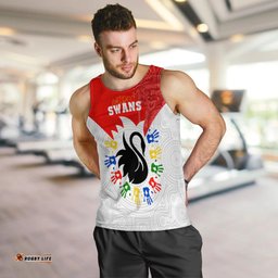 (Custom Personalised) Swans NAIDOC Week Men Tank Top Sydney Special Style