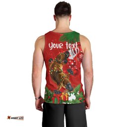 Personalised Platypus Lover Men Tank Top Australia Merry Christmas Aboriginal