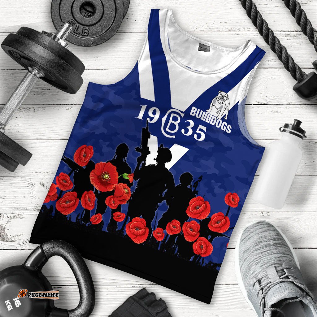 Canterbury-Bankstown Bulldogs Anzac Day Camo Men Tank Top -