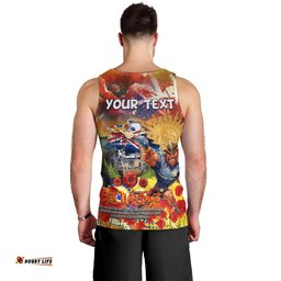 Personalised Australia Rugby Cowboys ANZAC Men Tank Top North Queensland Scratch Style