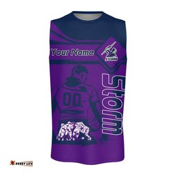 Melbourne Storm Oneck Tank Top Personalized Pentagon Style- NRL