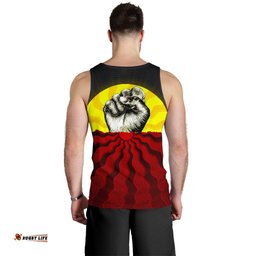 Custom Aboriginal Men's Tank Top, Black Lives Matter Sun Dot Painting