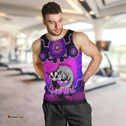Personalised Australia Gemini Sugar Gilder Zodiac Men Tank Top Auz Astrology Aboriginal - Magenta