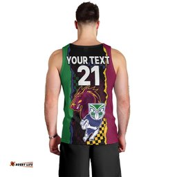 (Custom Text And Number) NRL Combine Warriors and Broncos Men Tank Top Sporty Style