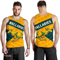 Wallabies Men Tank Top Sporty Style