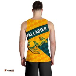 Wallabies Men Tank Top Sporty Style
