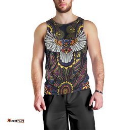 Custom Adelaide Football Men Tank Top With Crow Aboriginal Art Style
