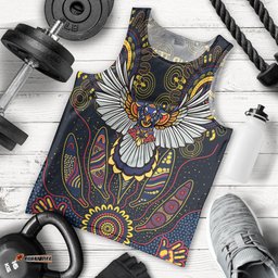 Custom Adelaide Football Men Tank Top With Crow Aboriginal Art Style