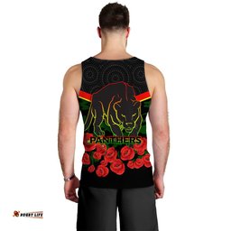 Panthers Anzac Day Men Tank Top - Indigenous Art -