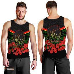 Panthers Anzac Day Men Tank Top - Indigenous Art -