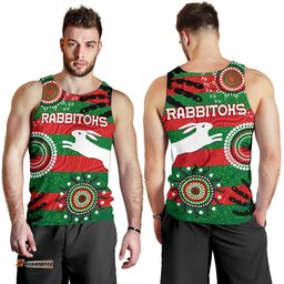 South Sydney Rabbitohs Indigenous Men Tank Top Country Style No.1
