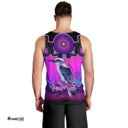 Personalised Australia Sagittarius Kookaburra Zodiac Men Tank Top Auz Astrology Aboriginal - Magenta