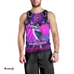 Personalised Australia Sagittarius Kookaburra Zodiac Men Tank Top Auz Astrology Aboriginal - Magenta