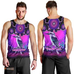 Personalised Australia Sagittarius Kookaburra Zodiac Men Tank Top Auz Astrology Aboriginal - Magenta
