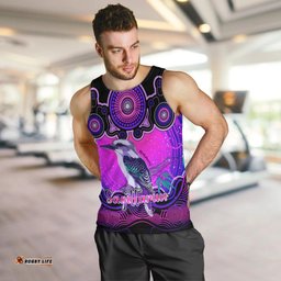 Personalised Australia Sagittarius Kookaburra Zodiac Men Tank Top Auz Astrology Aboriginal - Magenta